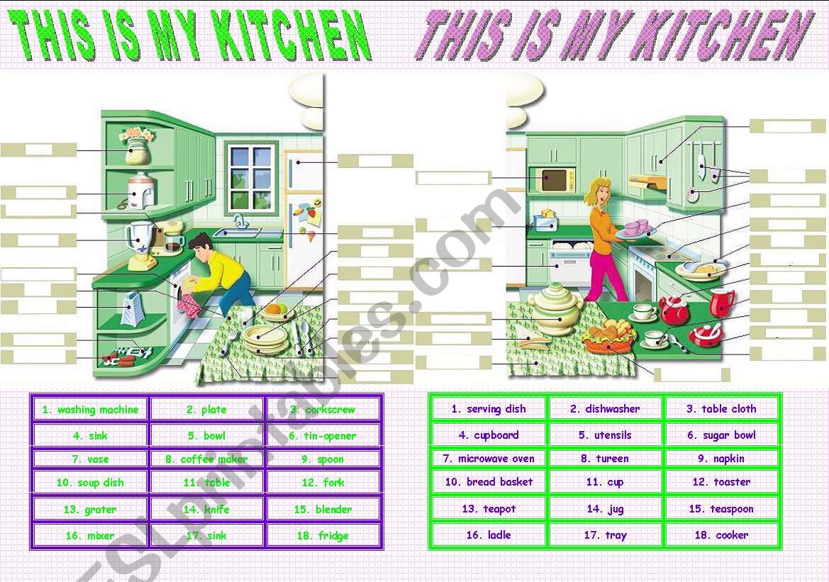 THIS IS MY KITCHEN worksheet