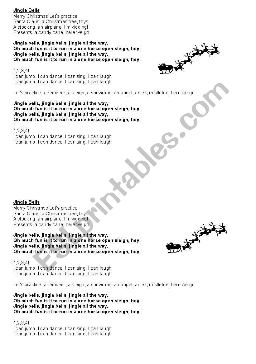 Jingle bells worksheet