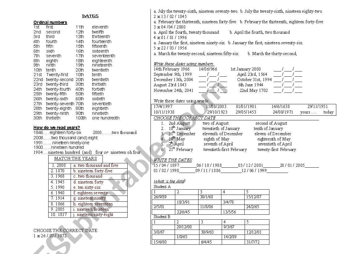 d.a.t.e.s worksheet