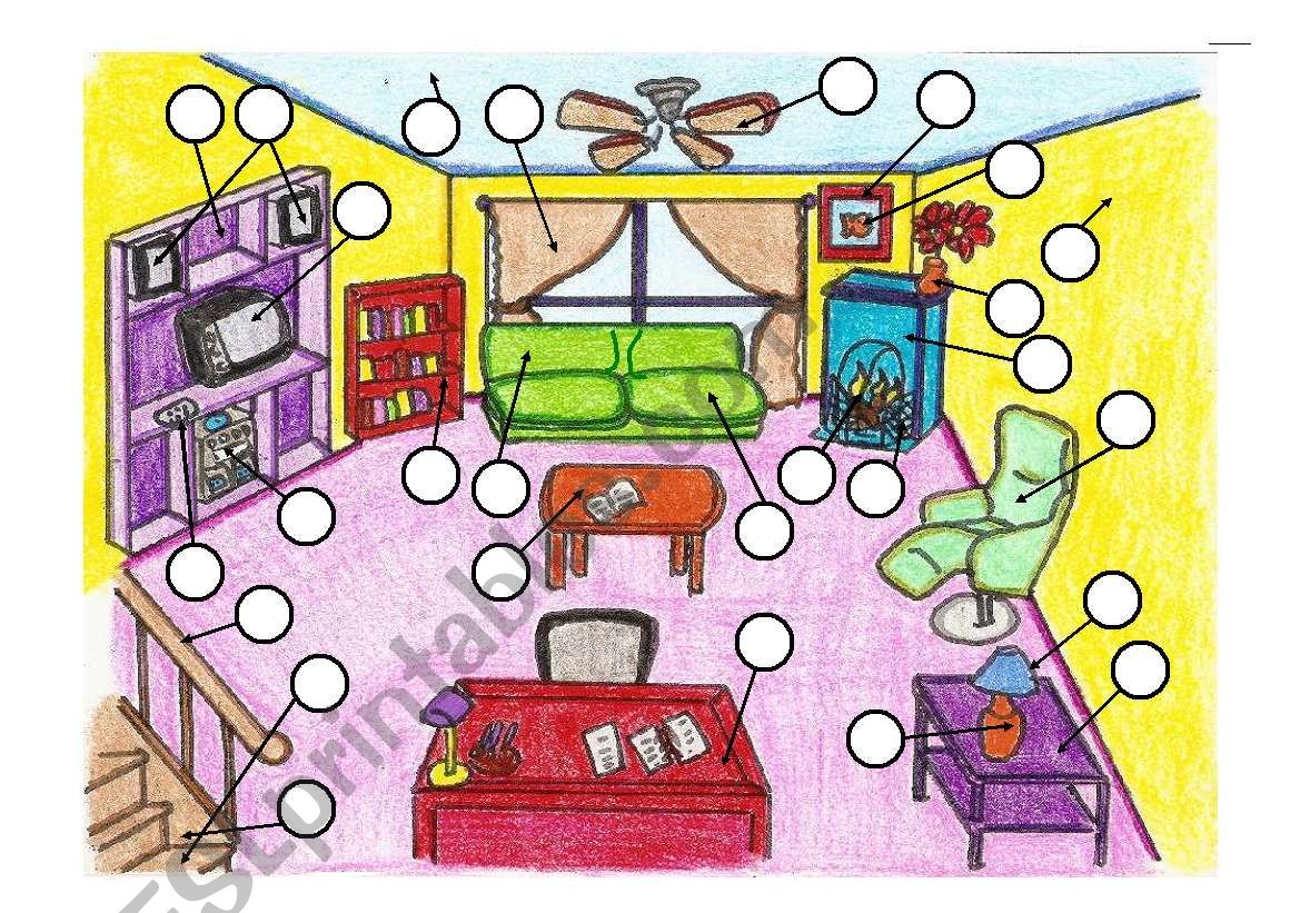 LIVING ROOM - ACTIVITY worksheet