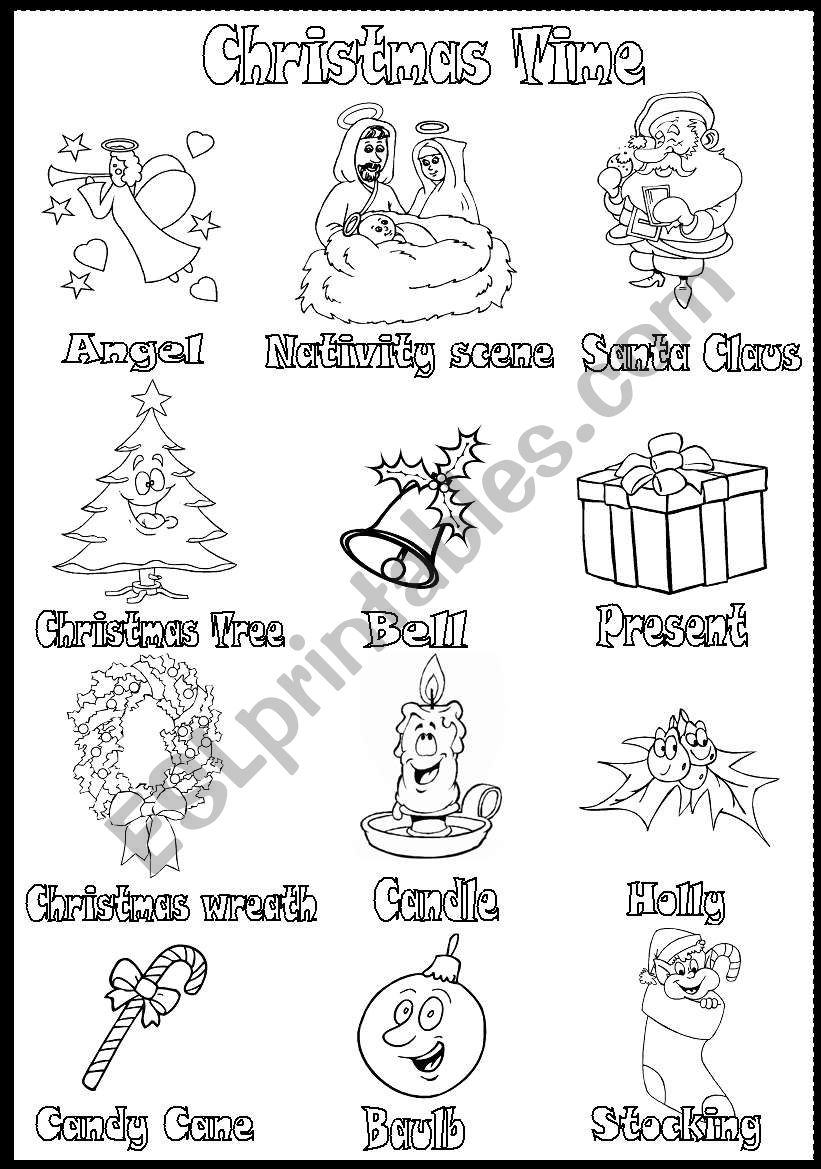 Christmas Time (vocabulary) worksheet