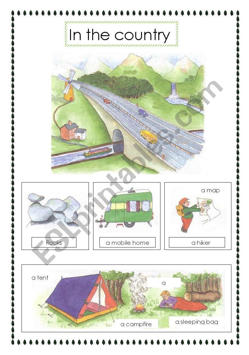 in the country voc (2sheets) worksheet