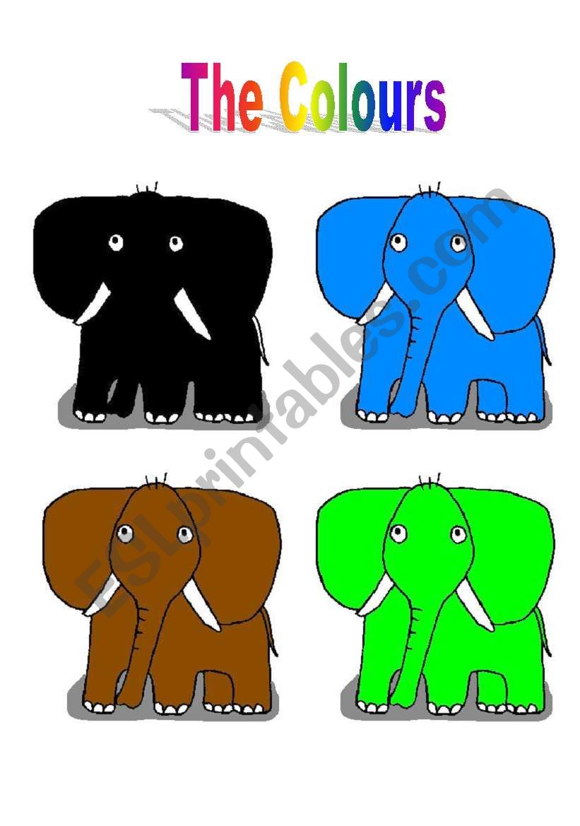 The Colours - Flashcards worksheet