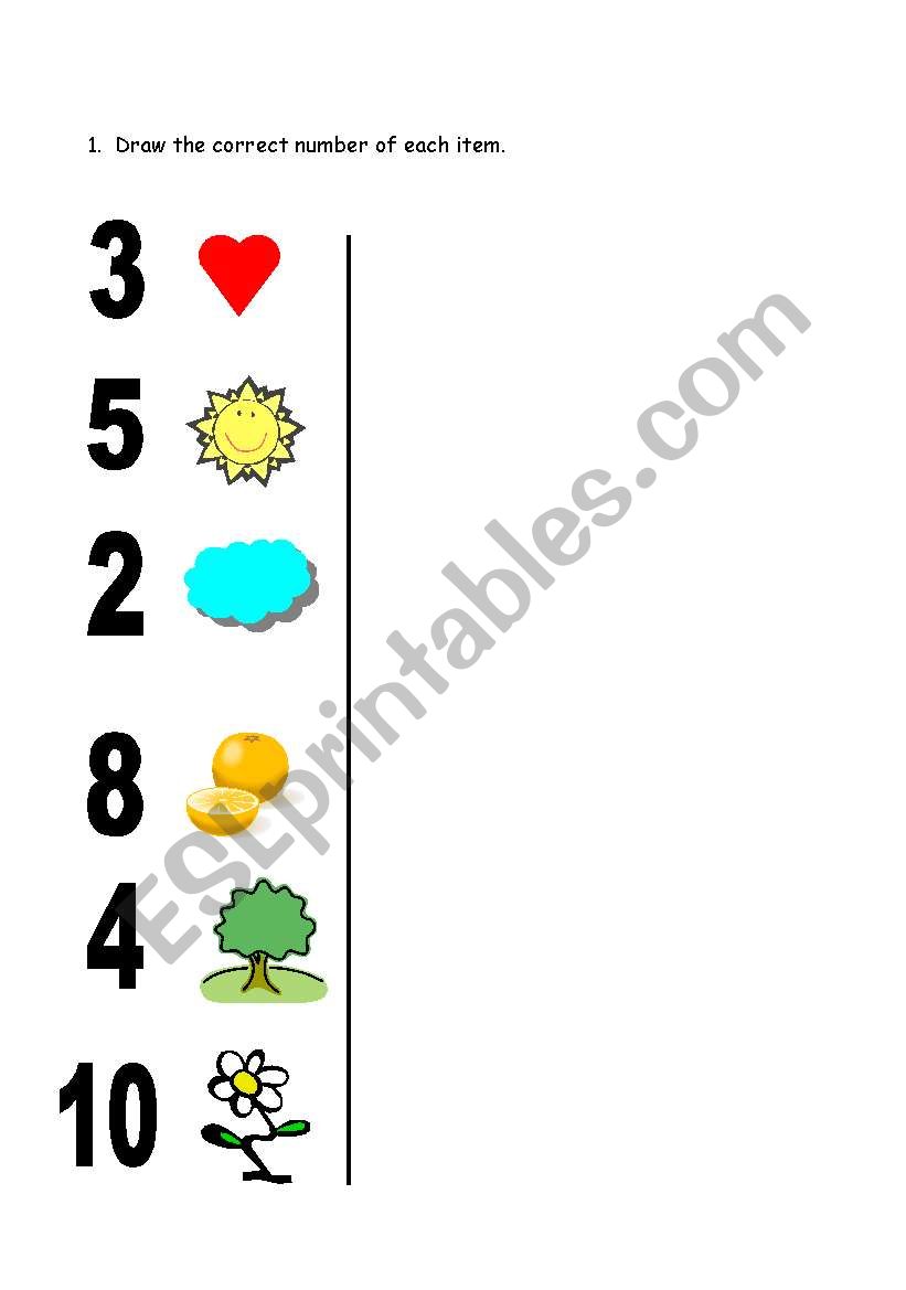 Numbers worksheet