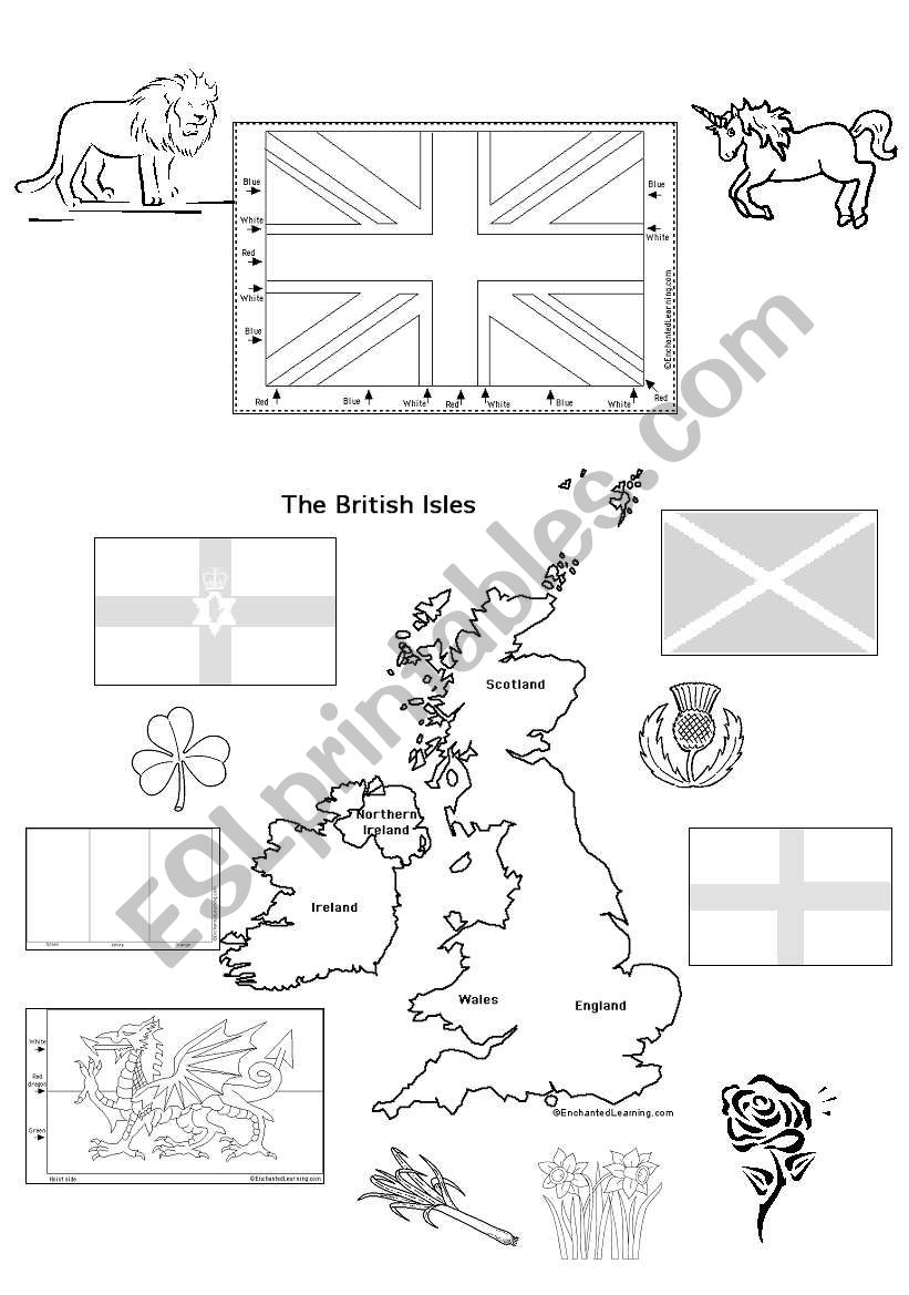 The UK symbols worksheet