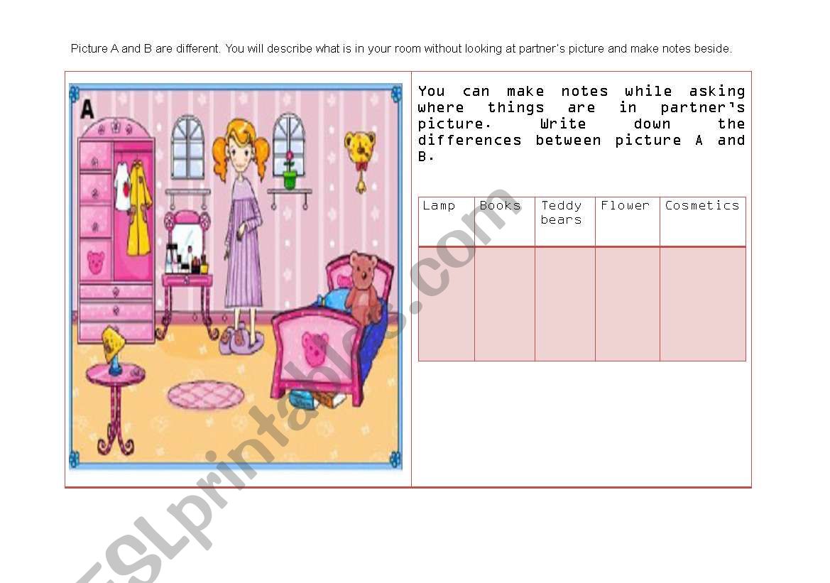 find the differences worksheet