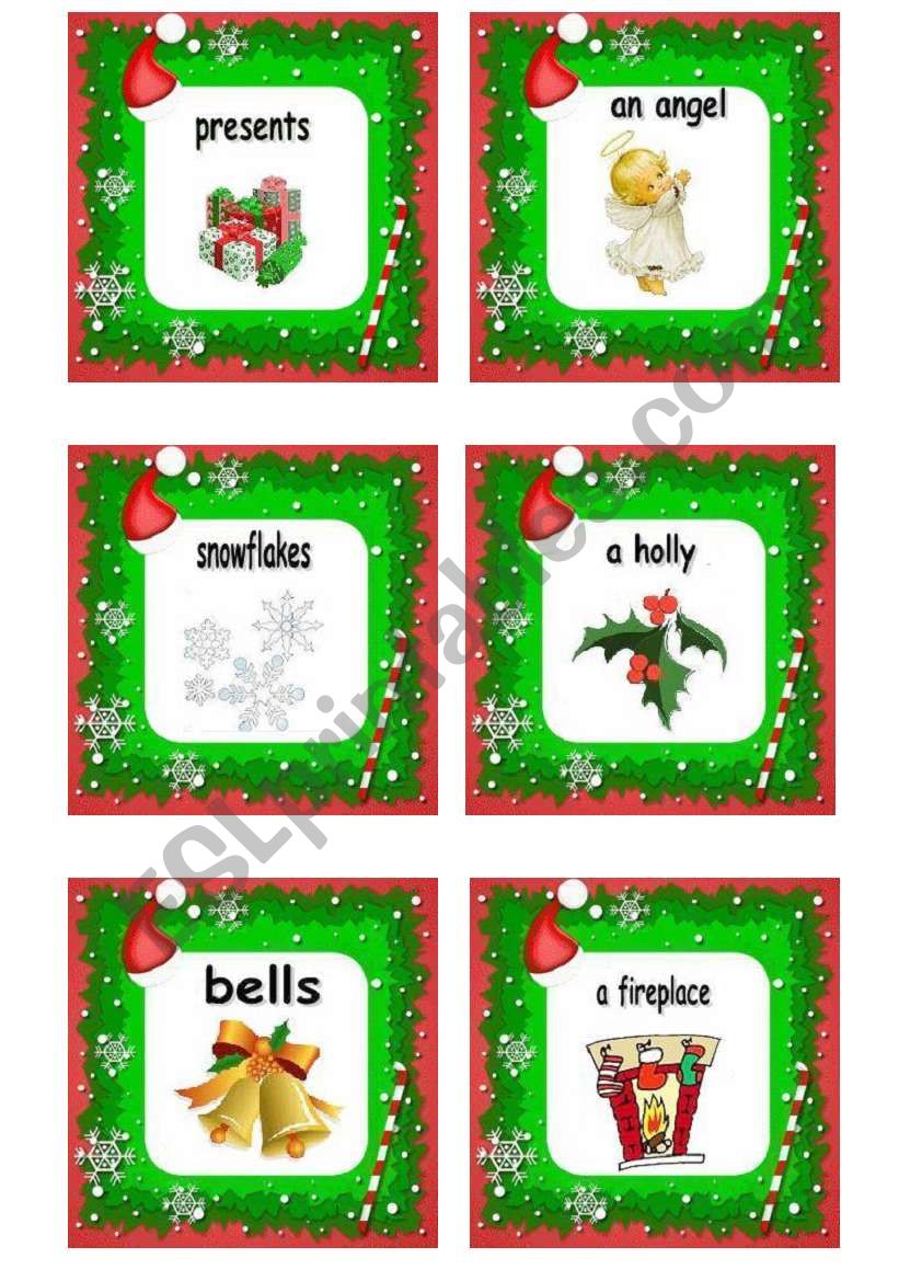 xmas cards part 2 - CHRISTMAS FLASHCARDS