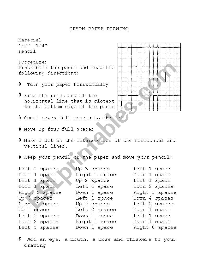 Following instructions worksheet