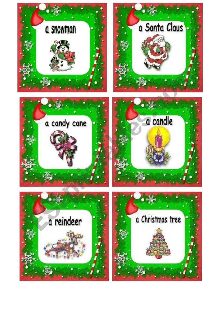 xmas cards part 1- CHRISTMAS FLASHCARDS