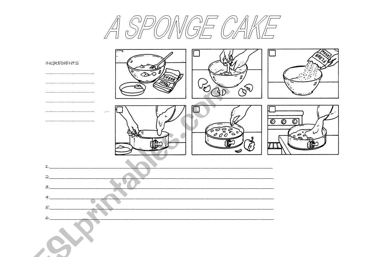 A sponge cake worksheet