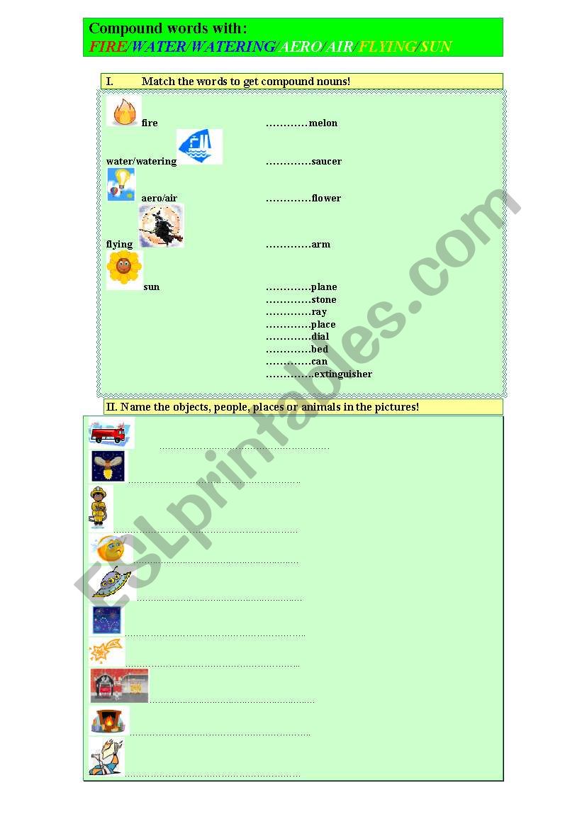 Compound Nouns worksheet