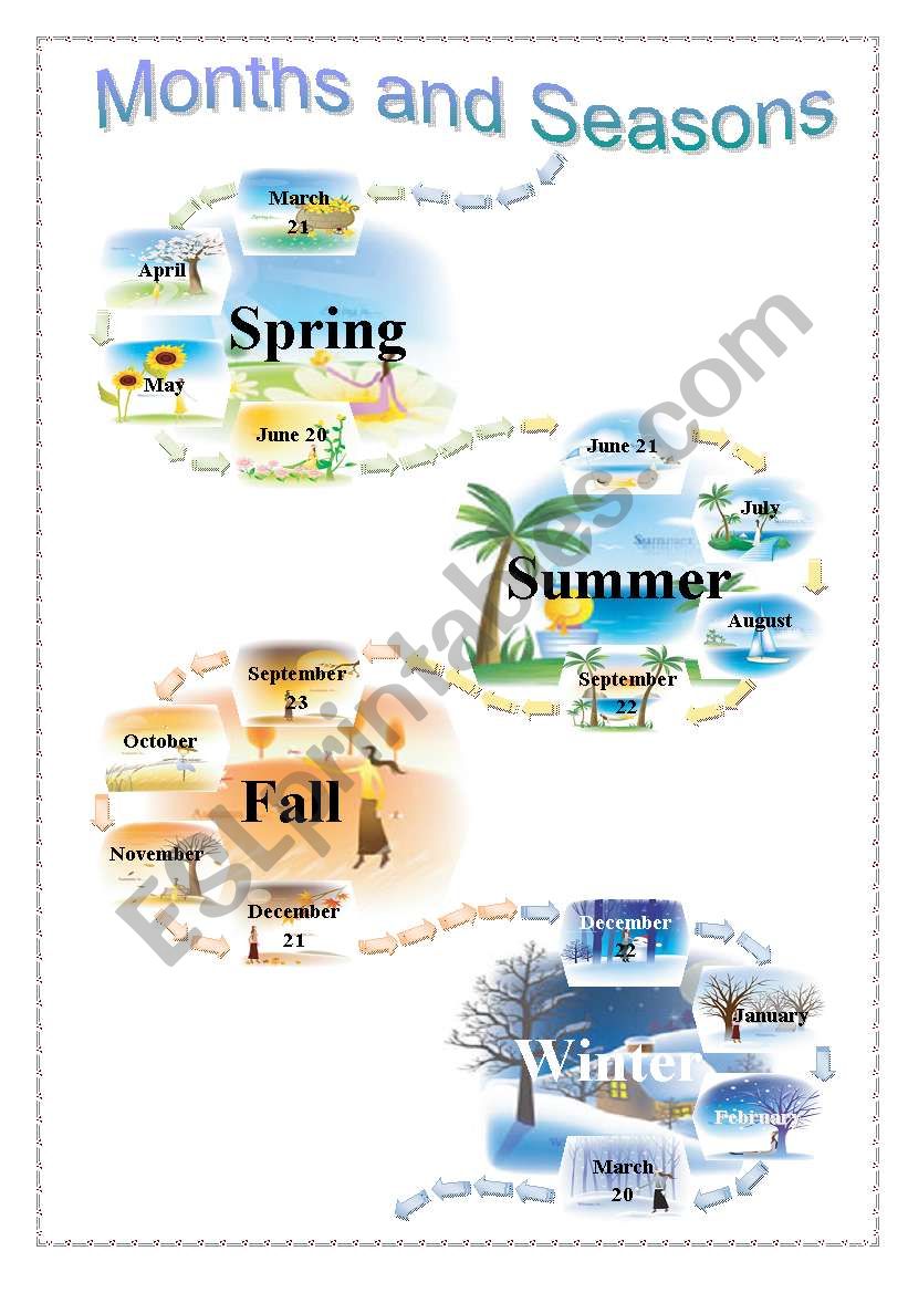 Months and seasons worksheet