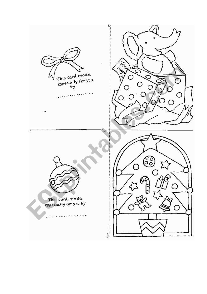 christmas cards worksheet