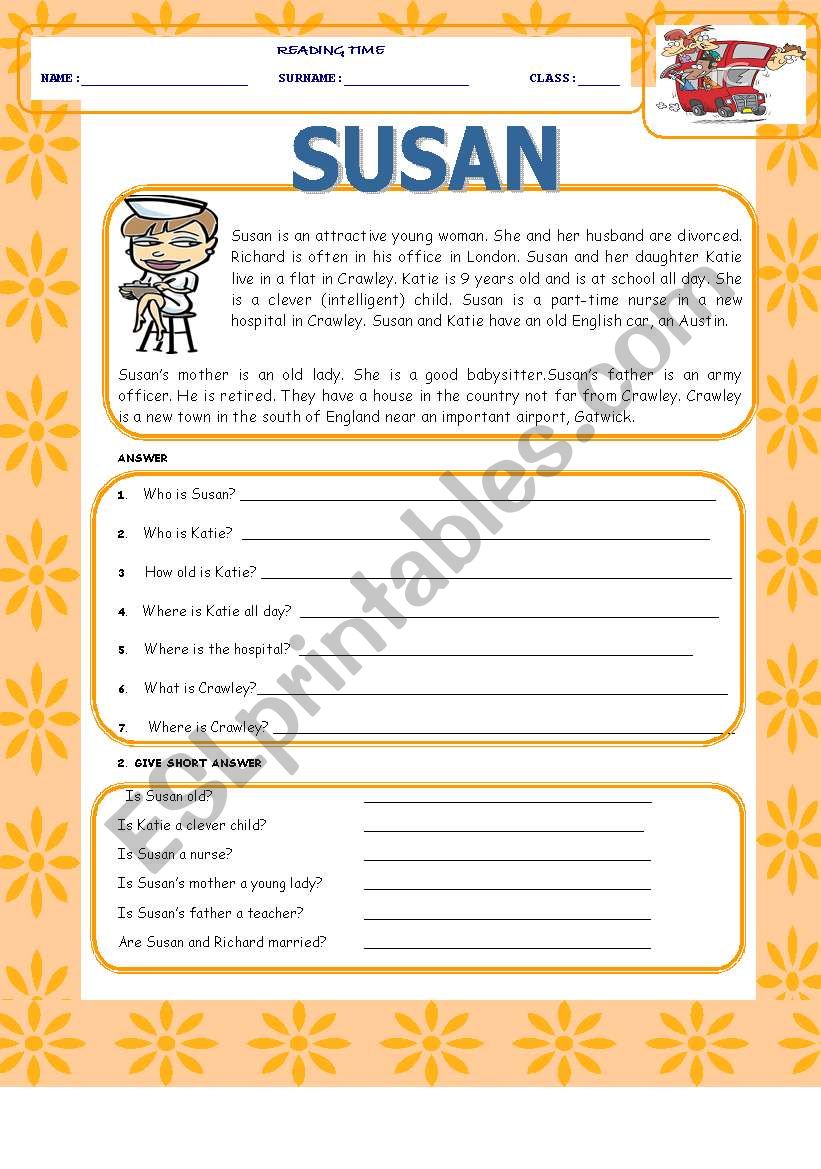 SUSAN worksheet