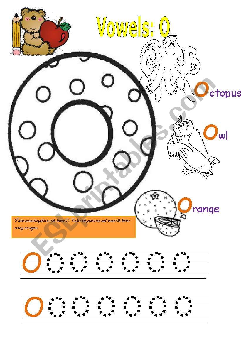 Vowel: O worksheet