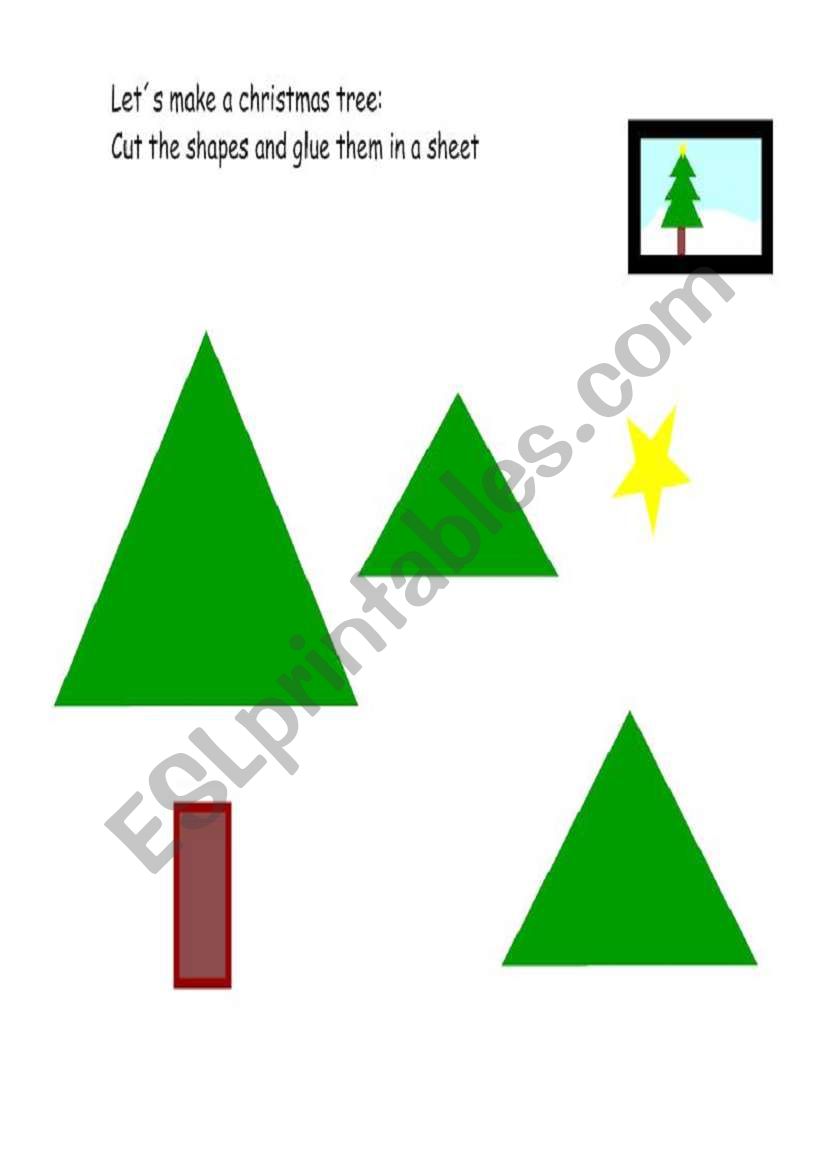 Lets make a Christmas tree worksheet