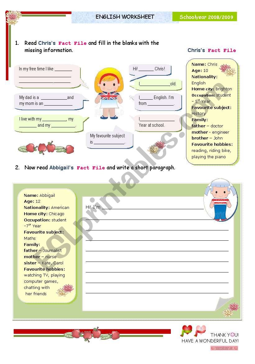 Pre-writing + writing activity for elementary or lower intermediate students