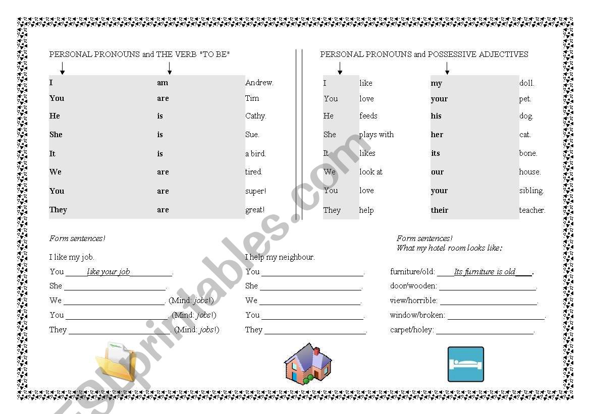 possessive adjectives worksheet