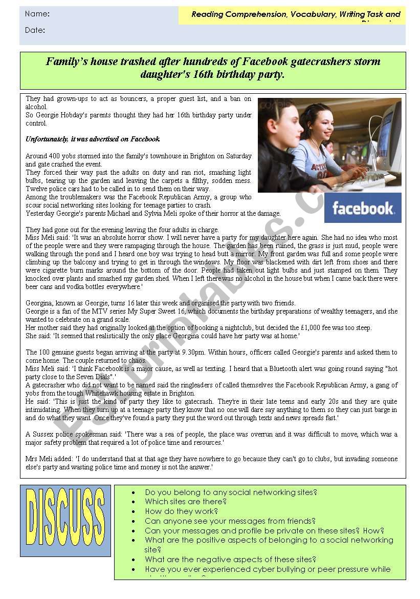 Facebook: Real story of how a familyÂ´s house was trashed after their daughter advertised her party on Facebook 