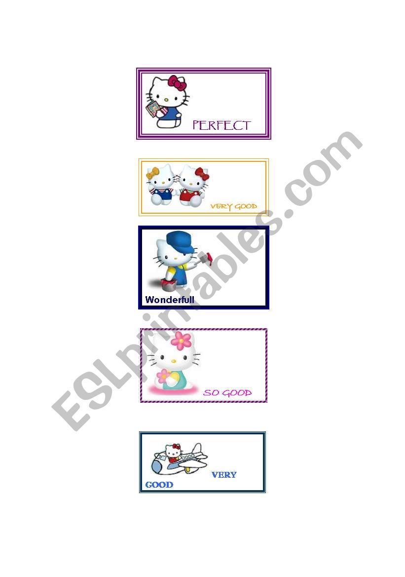 Motival stickers with Hello Kitty
