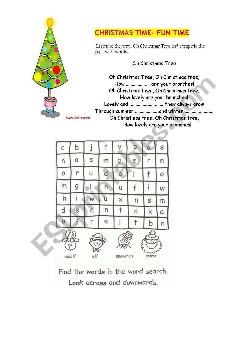 Christmas Time-Fun time worksheet