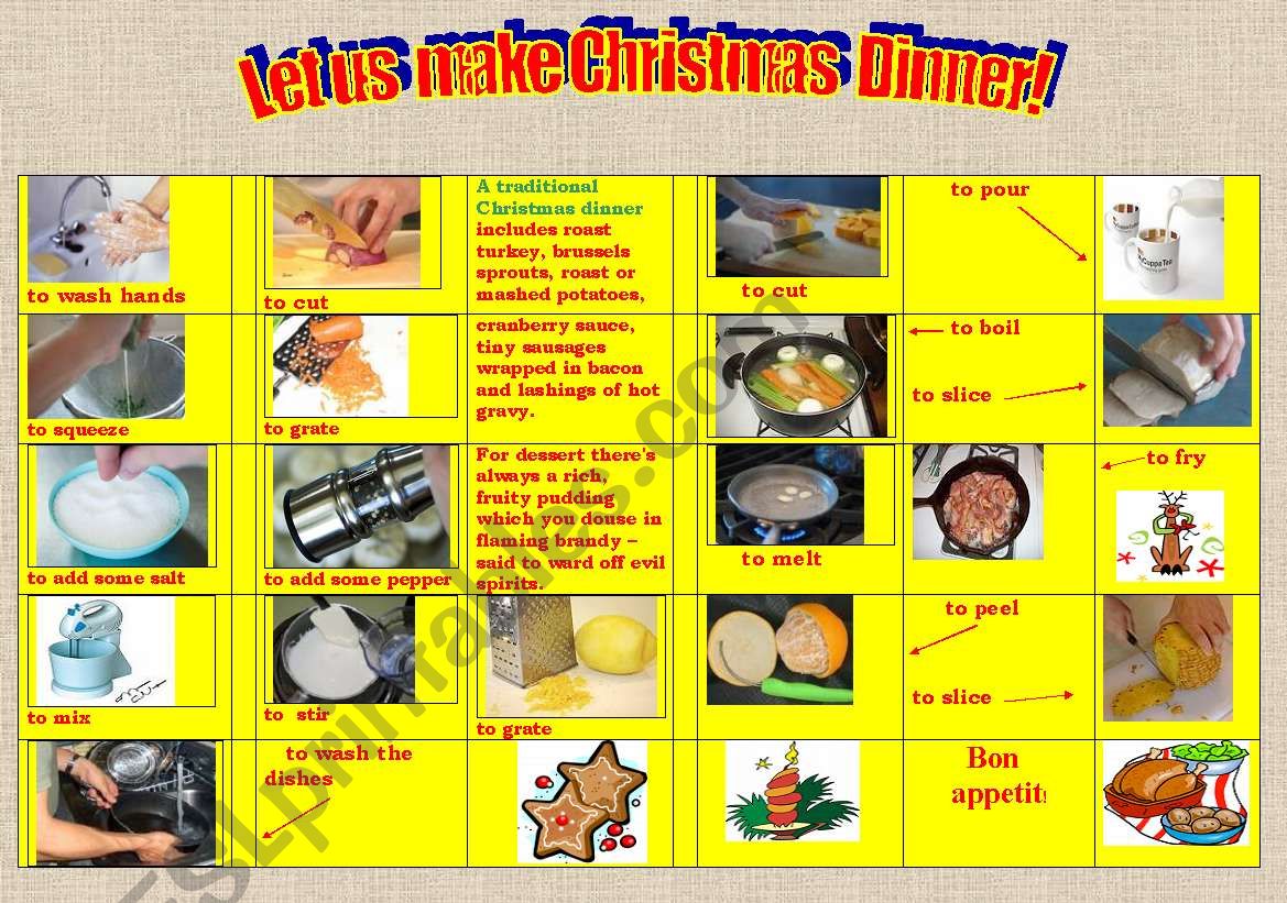 Christmas Dinner. worksheet