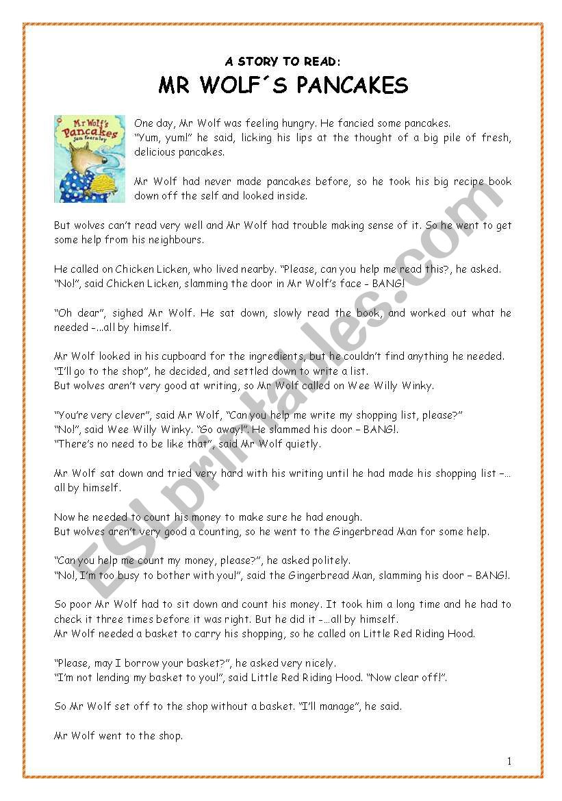 A story for storytelling: Mr WolfÂ´s pancakes