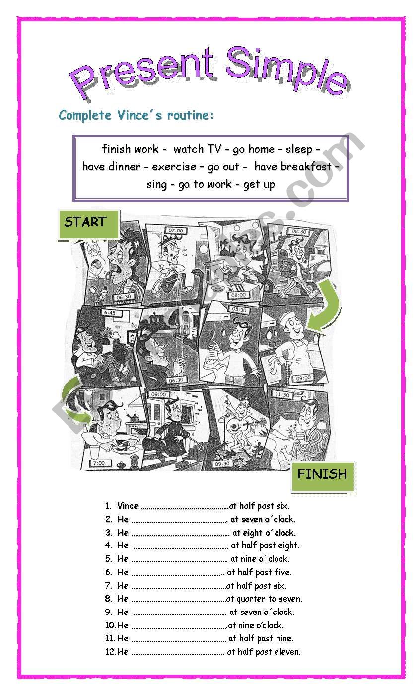 PRESENT SIMPLE worksheet