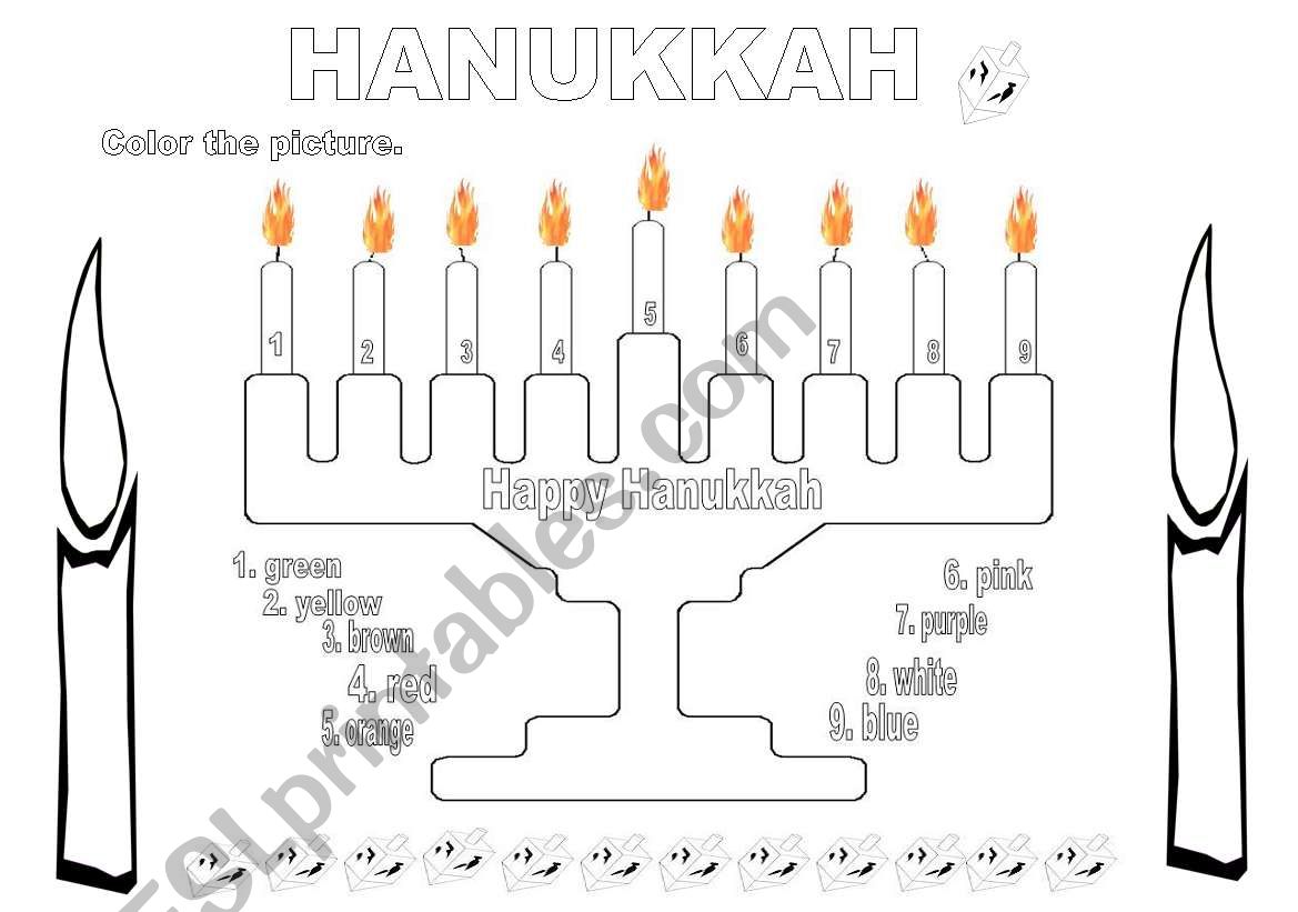 Hanukkah worksheet