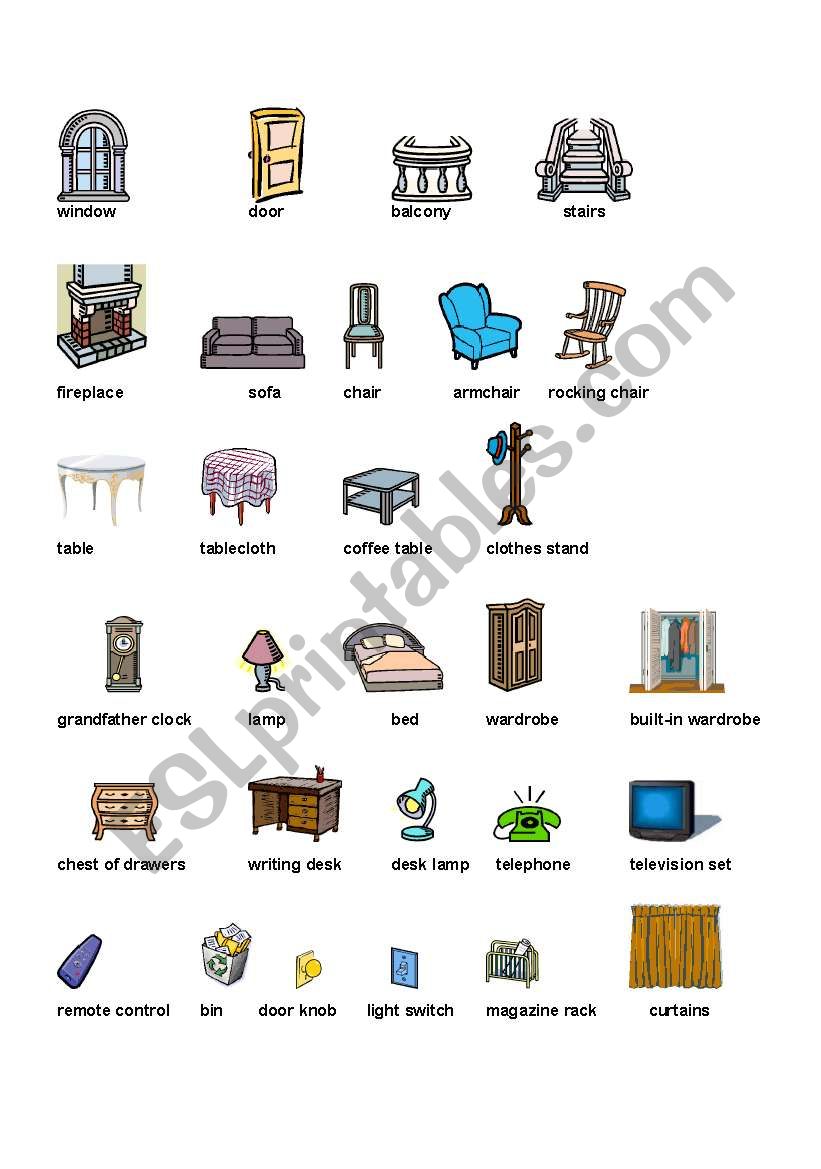 Home Vocabulary worksheet