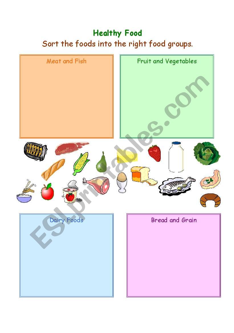 HEALTHY FOOD worksheet