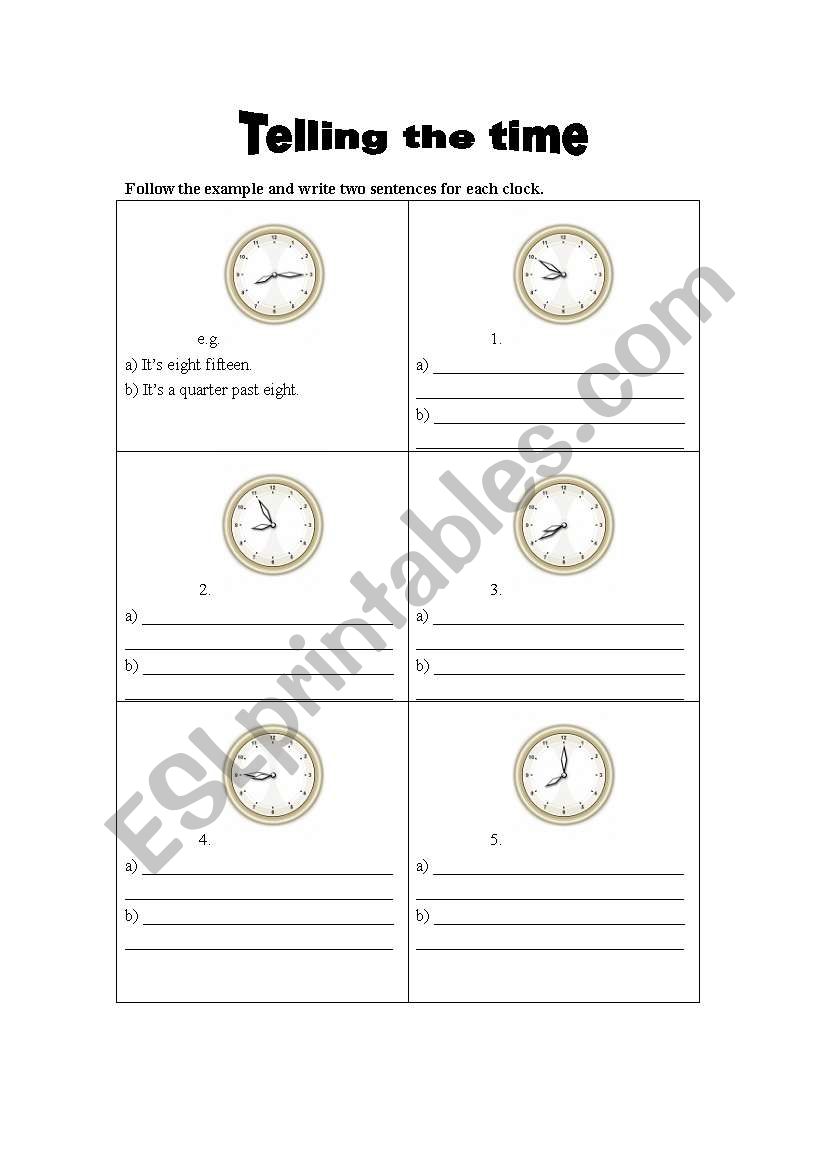 Time worksheet