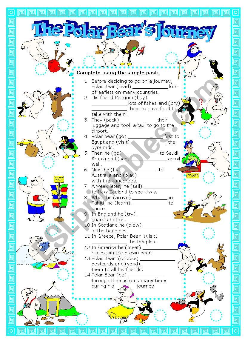 The Polar BearÂ´s Journey worksheet