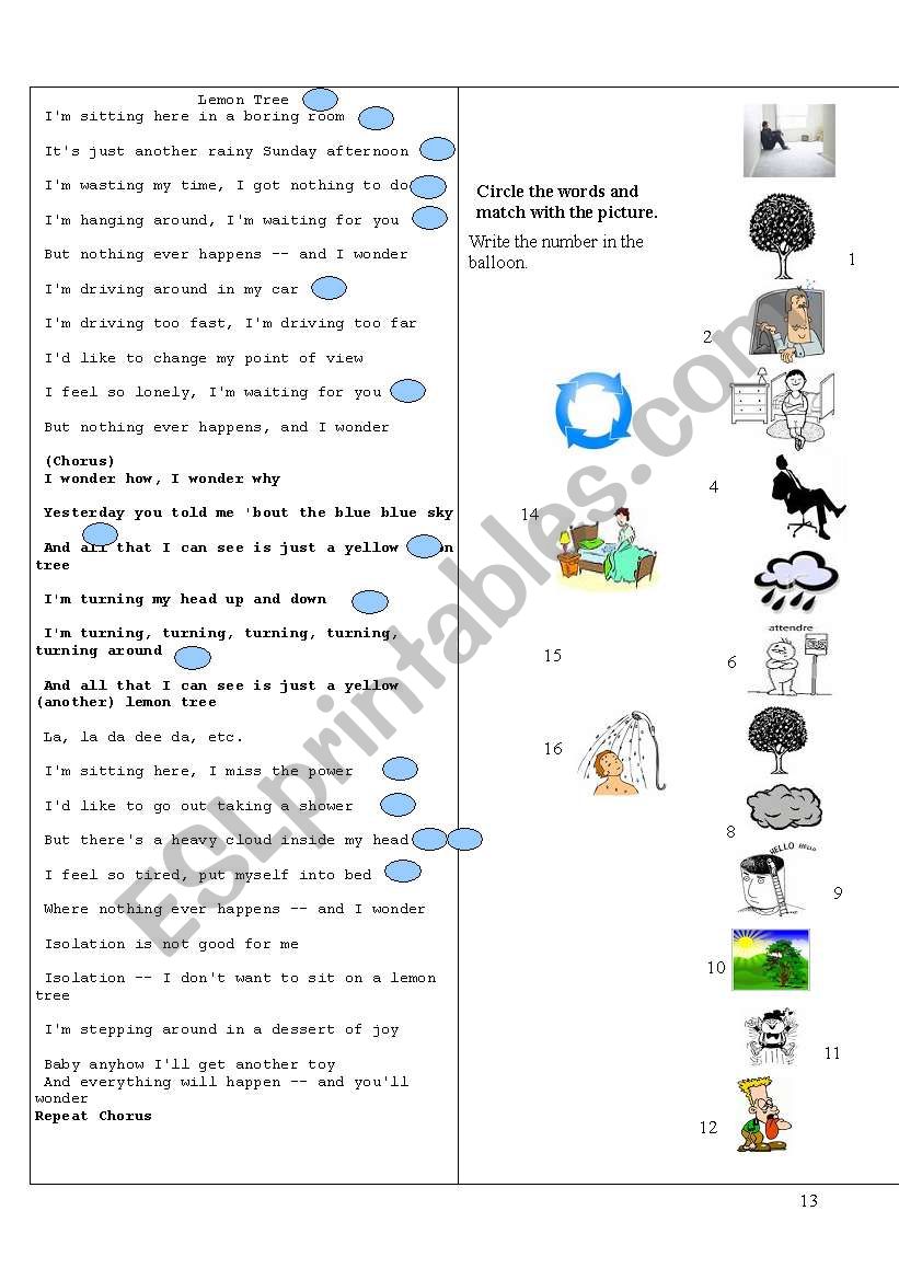 Lemon tree  song   by FoolÂ´s Garden