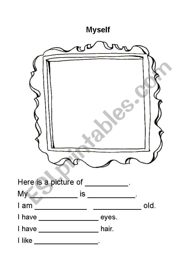 Myself worksheet