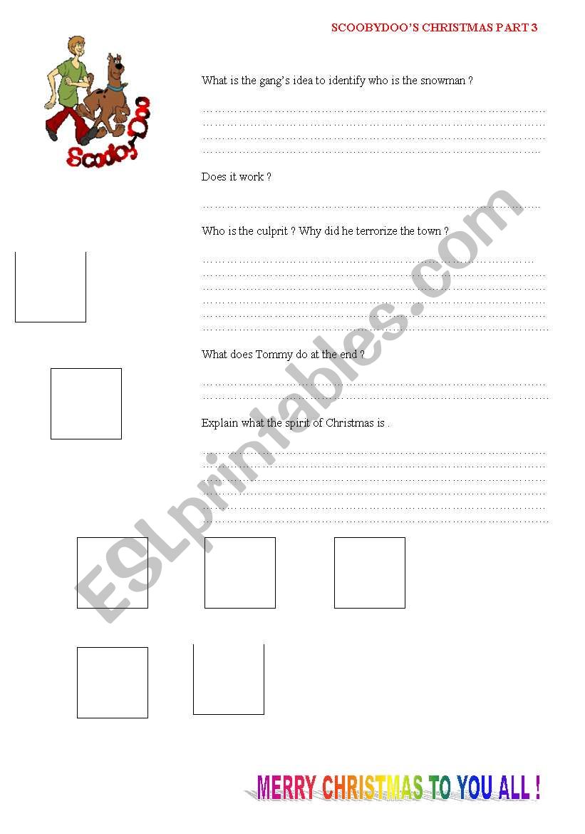 SCOOBYDOOS CHRISTMAS PART 3 worksheet