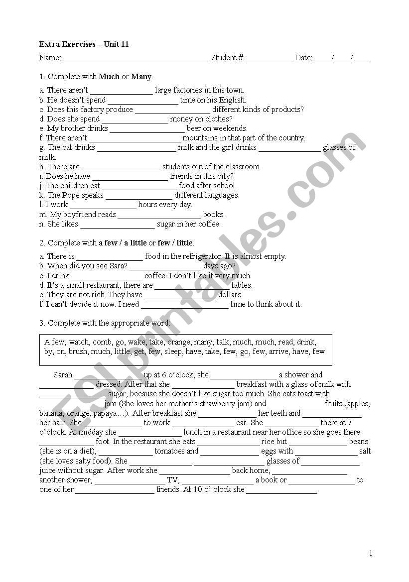 quantifiers worksheet