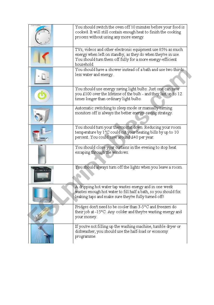 What should i do to save energy? (2)