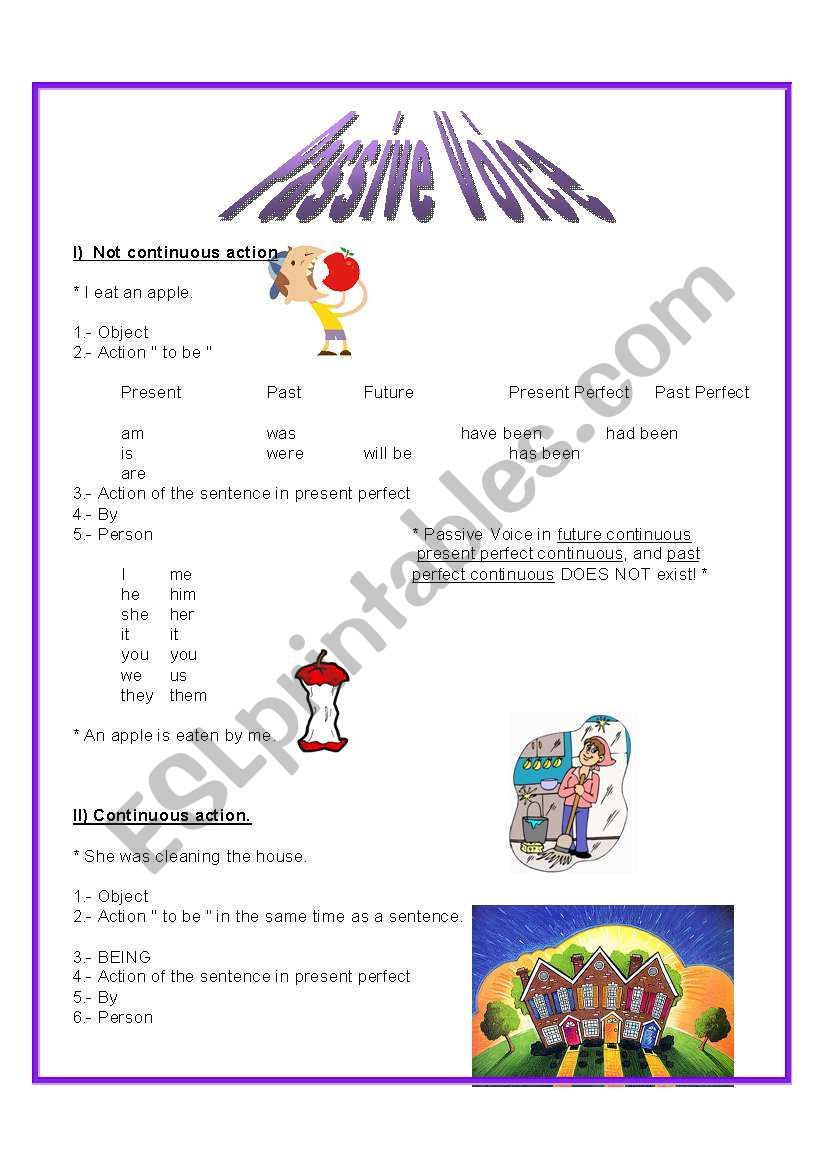 Passive voice worksheet