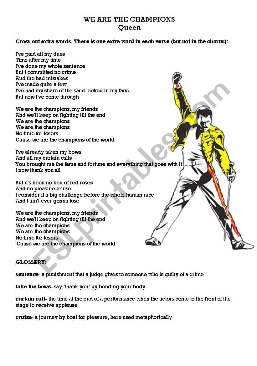 Sports - We are the champions worksheet