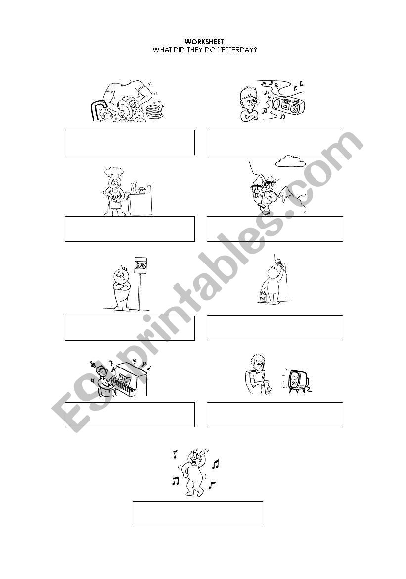 past tense worksheet