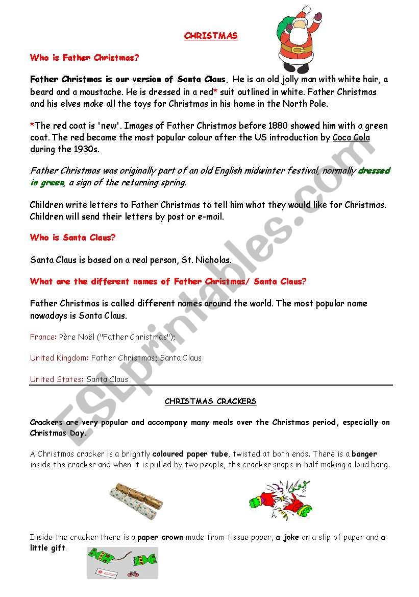 xmas worksheet worksheet