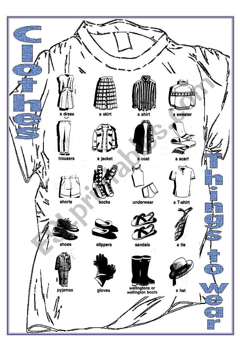 Clothes worksheet