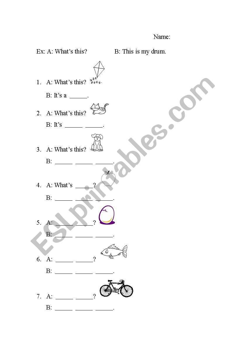 Whats this? worksheet