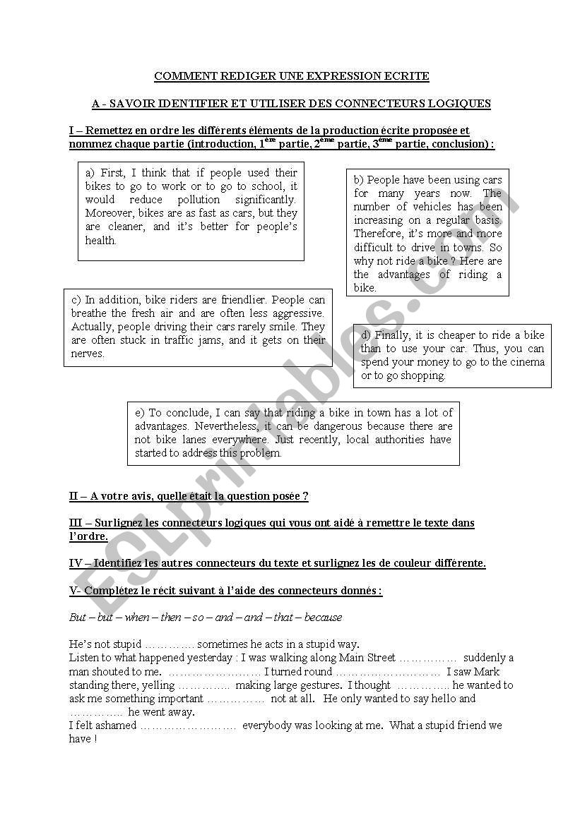 comment rÃ©diger une expression Ã©crite