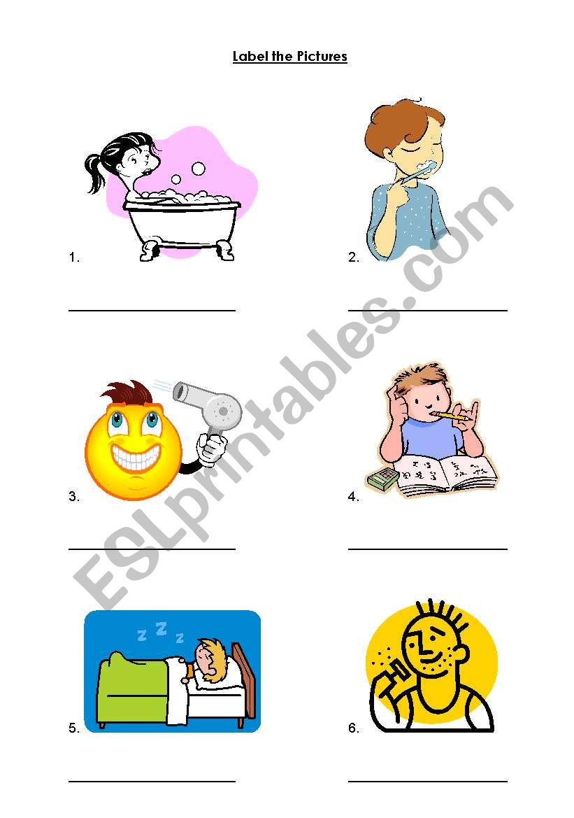 routine worksheet