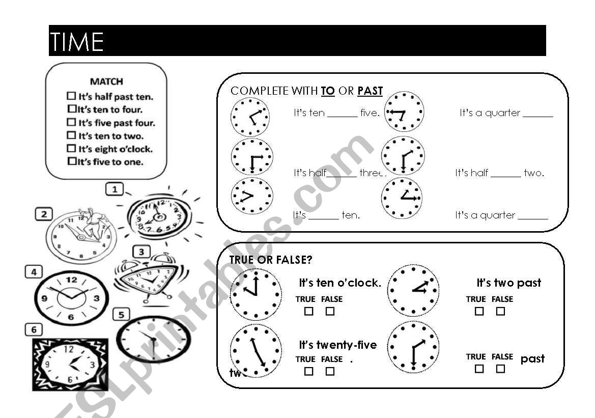 TIME worksheet