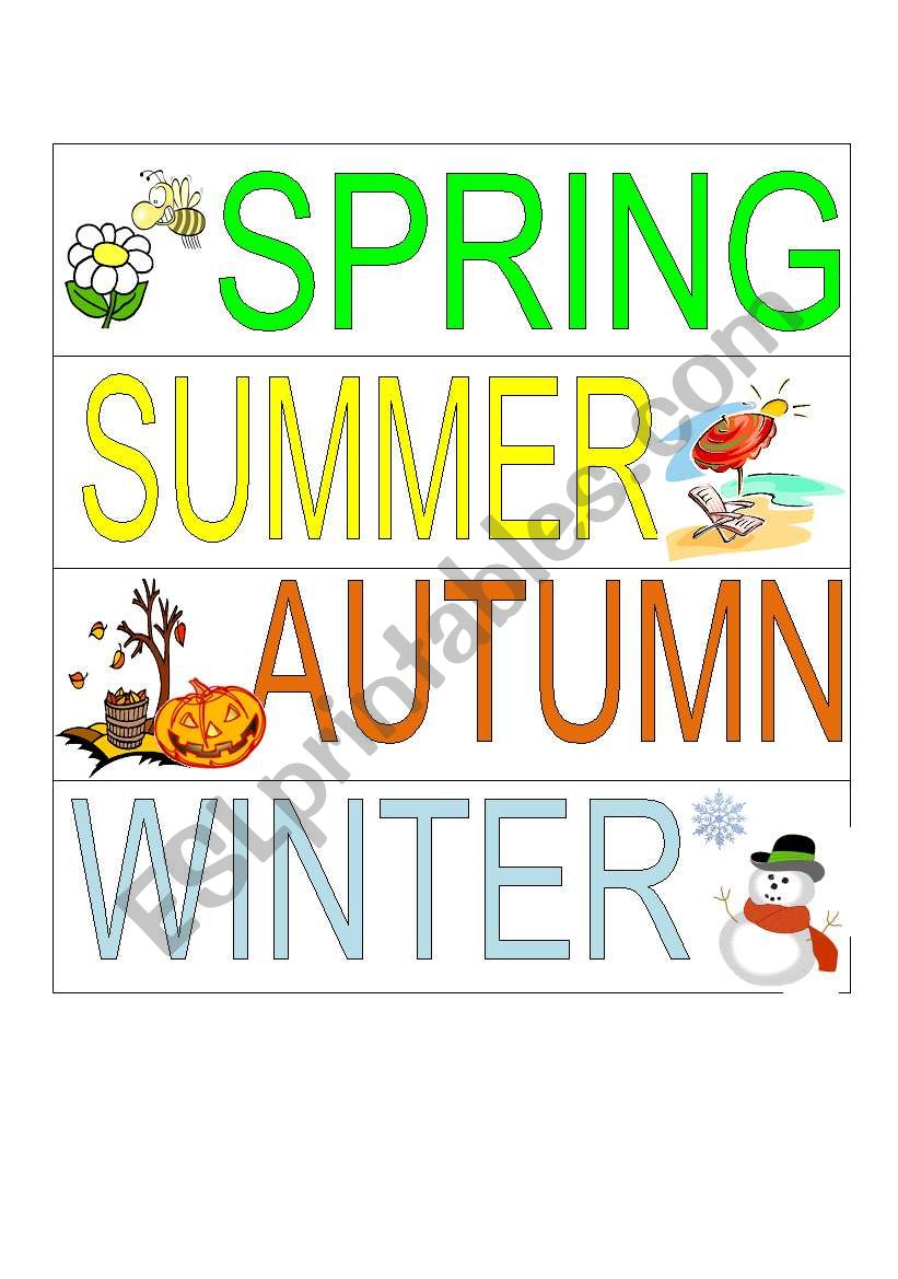 SEASONS worksheet