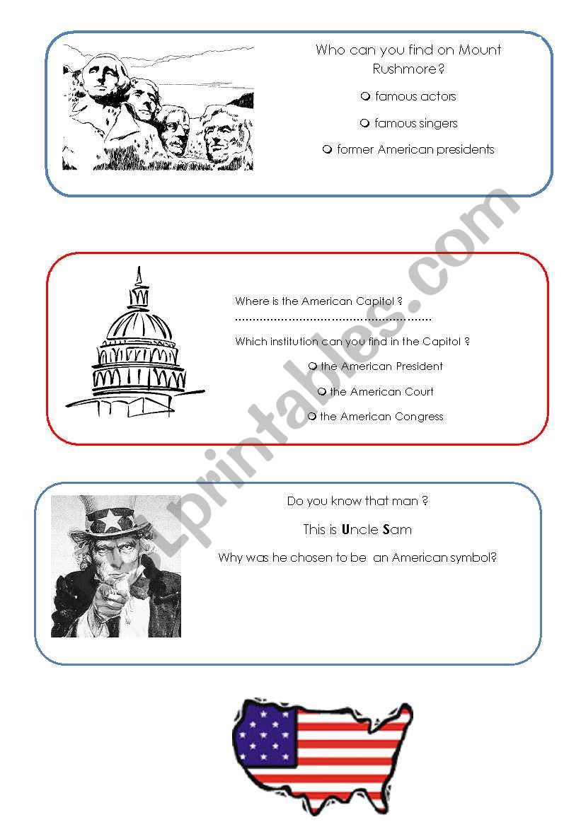 Symbols of America (2) worksheet