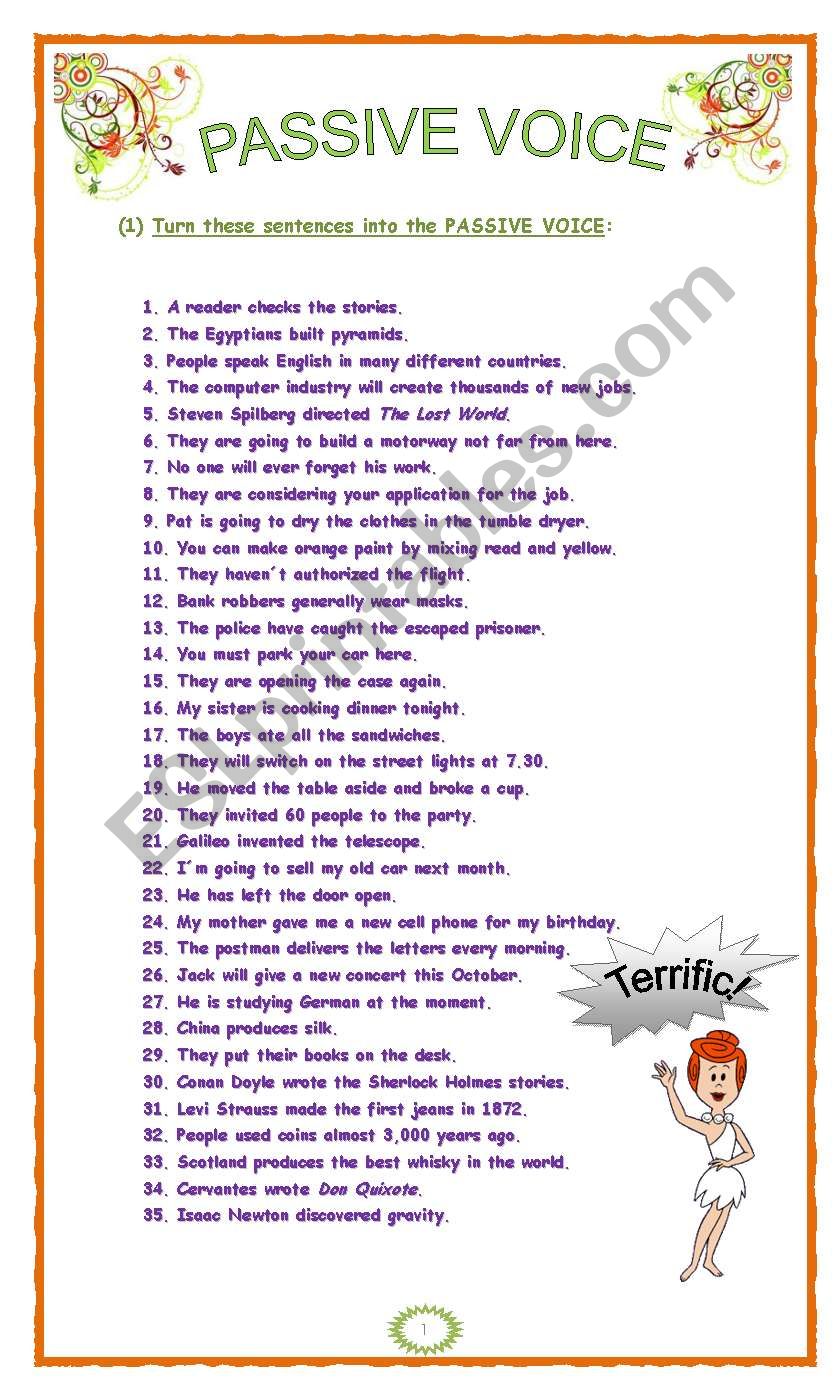 PASSIVE VOICE worksheet